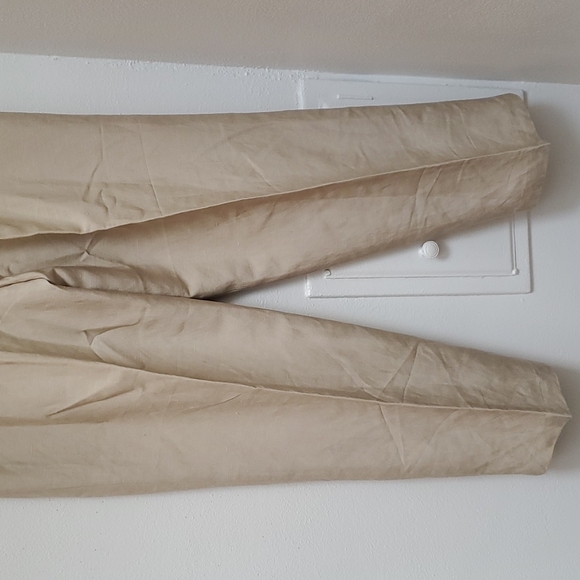 Lord & Taylor Silk Linen Blend Khaki Size 16W - Picture 10 of 16